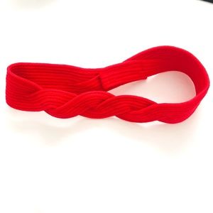 Elegant Red Woven Fabric Belt